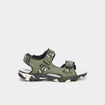 Sandales avec scratchs vert kaki gar&ccedil;on