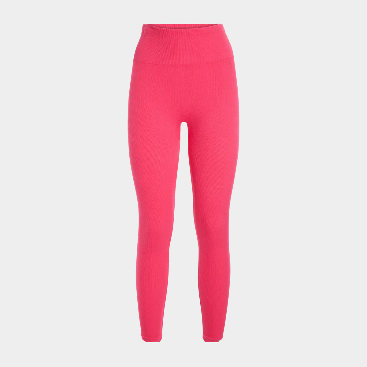 Legging taille haute côtelé rose cerise femme