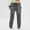 Jean stretch jogger taille &eacute;lastiqu&eacute;e denim gris gar&ccedil;on