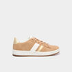 Tennis basses avec lacets sable femme