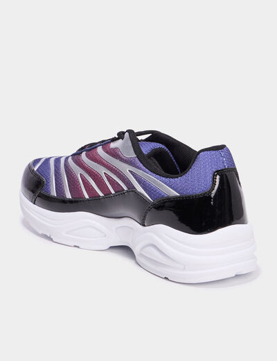 Baskets running semelles bulles violet femme