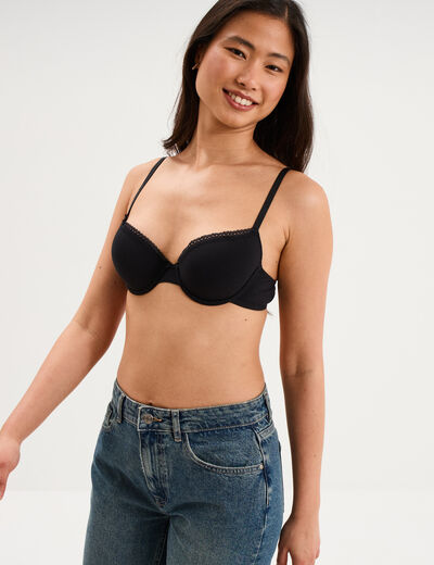 Soutien-gorge embo&icirc;tant padd&eacute; noir femme
