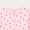Gilet manches longues &agrave; boutons rose clair fille