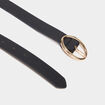 Ceinture boucle ovale noir femme