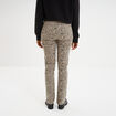 Pantalon slim en coton elasthanne creme femme