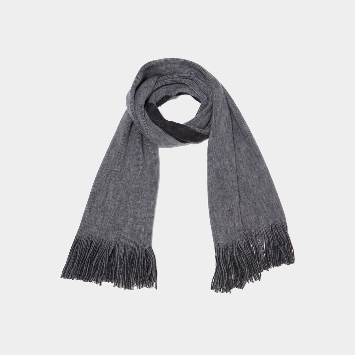 &Eacute;charpe &agrave; franges gris homme