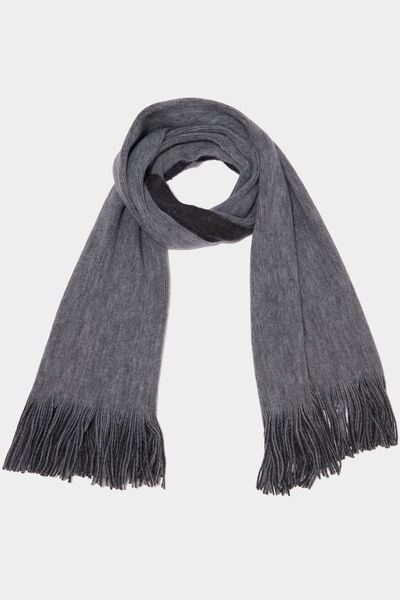 &Eacute;charpe &agrave; franges gris homme