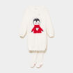 Ensemble robe et collants blanc b&eacute;b&eacute; fille