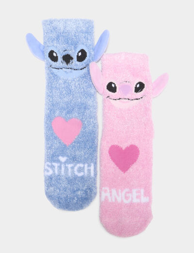 Lot 2 paires chaussettes Stitch multicolore fille