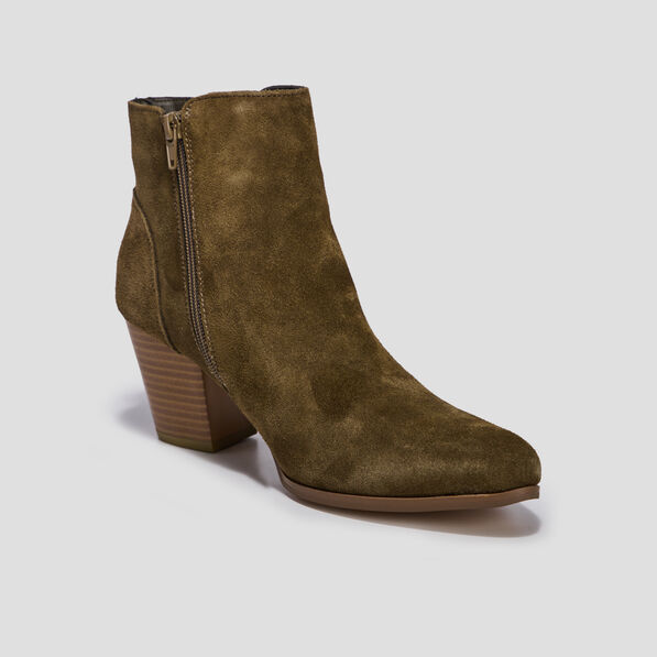 bottines western en cuir vert kaki femme Bottines western en cuir vert kaki femme