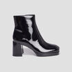 Bottines plateformes vernies &agrave; talons noir femme