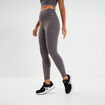 Legging de sport gainant taille haute gris fonc&eacute; femme