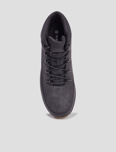 Bottines montantes &agrave; lacets noir homme