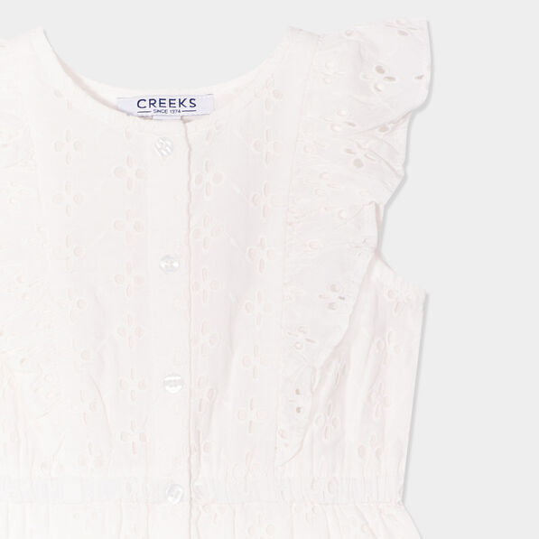 combishort coton broderie anglaise blanc bebef Combishort coton broderie anglaise blanc bébé fille