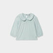 T-shirt col claudine coton Creeks bleu gris bébé fille