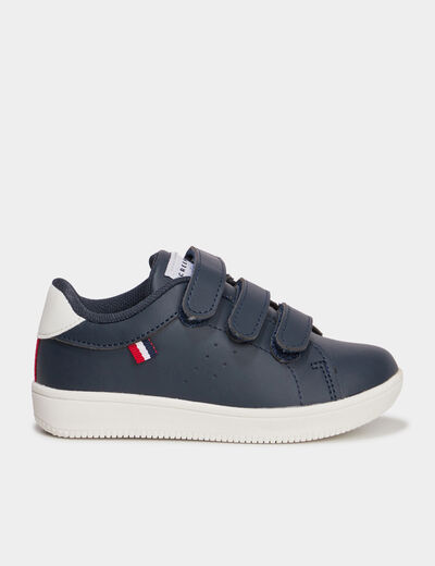Tennis à scratchs bout rond Creeks bleu marine garçon