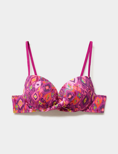Haut de maillot de bain push up violet femme