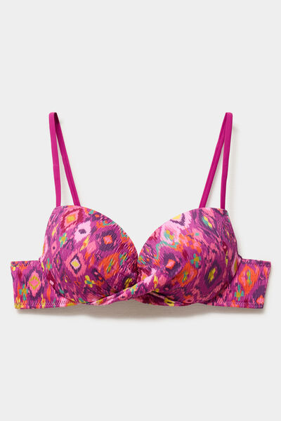 Haut de maillot de bain push up violet femme