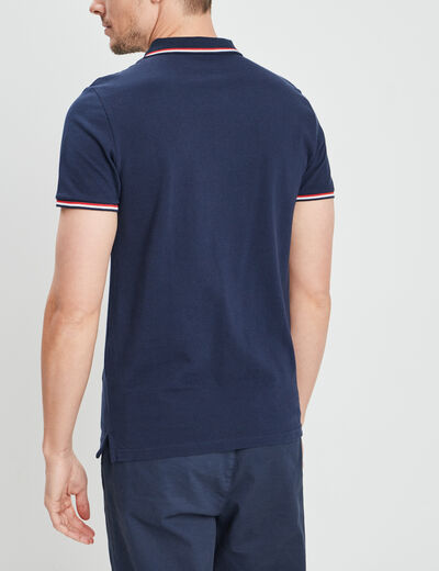 Polo avec broderie poitrine coton Creeks bleu marine homme