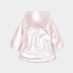 Parka imperméable à capuche métallisée rose poudrée bébé fille