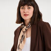 Foulard carr&eacute; effet satin sable femme