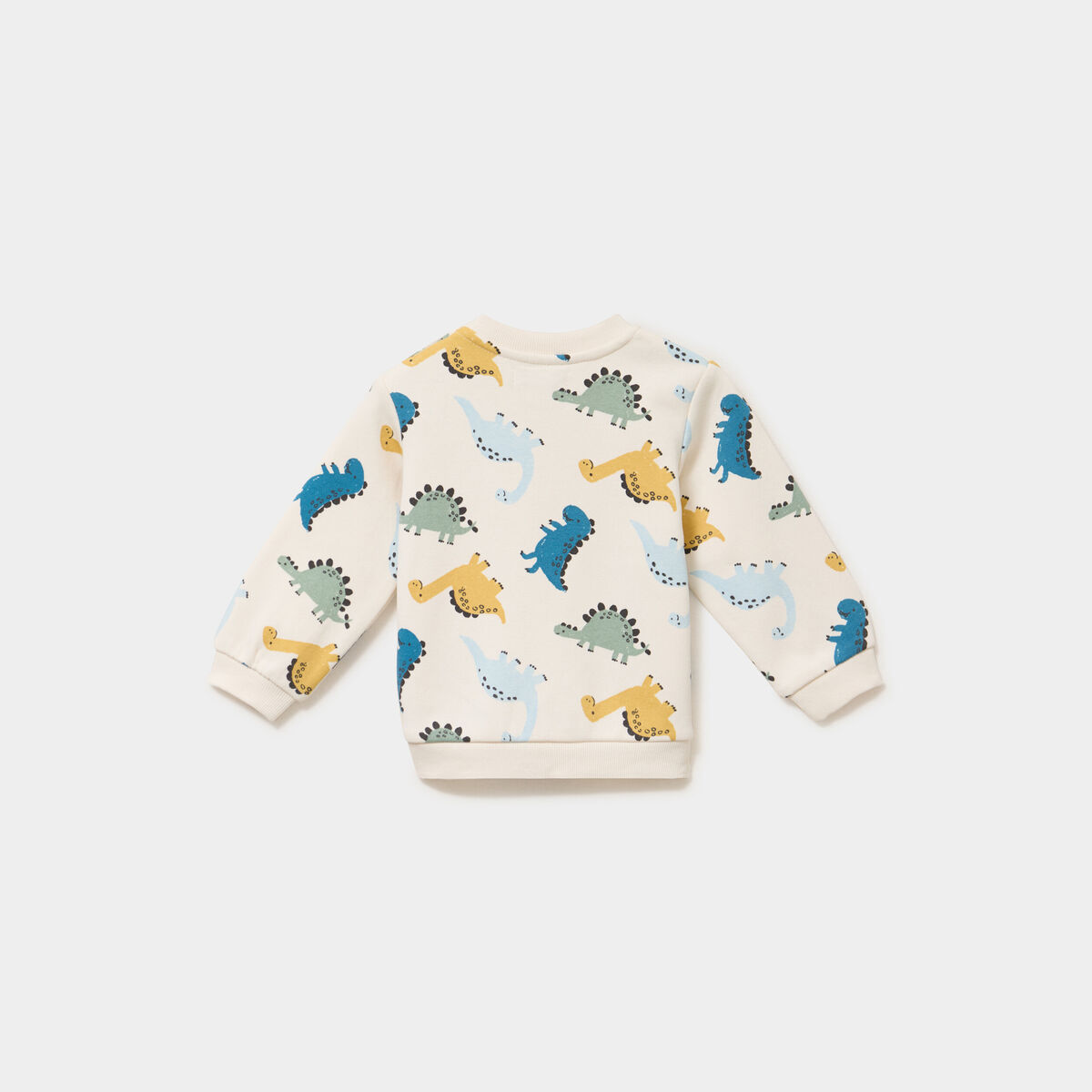 Sweat molletonn&eacute; manches longues ecru b&eacute;b&eacute; gar&ccedil;on