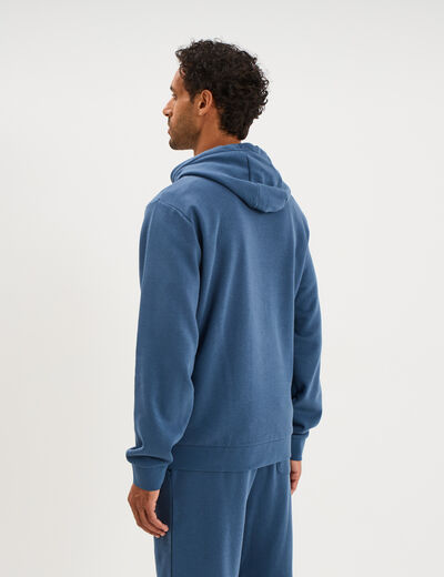 Sweat hoodie 1 poche Kappa bleu gris homme