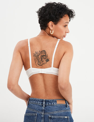 Soutien-gorge foulard paddé blanc femme