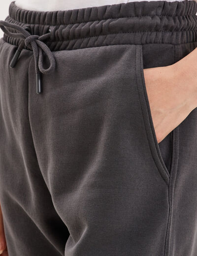 Pantalon de jogging molletonn&eacute; gris fonc&eacute; femme