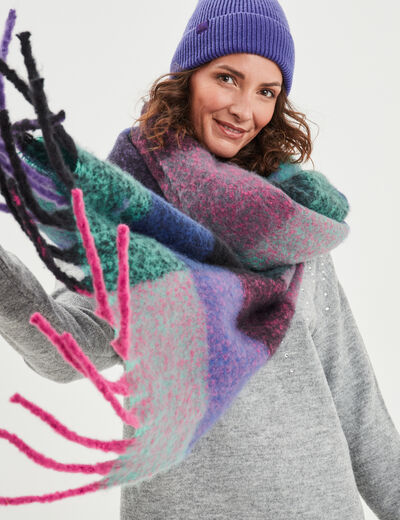 Écharpe multicolore femme