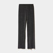 Pantalon flare fils m&eacute;tallis&eacute;s gris argent femme