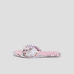 Chaussons mules avec noeuds rose femme