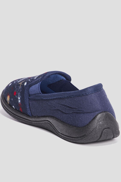 Chaussons emboîtant dessin espace bleu marine garçon