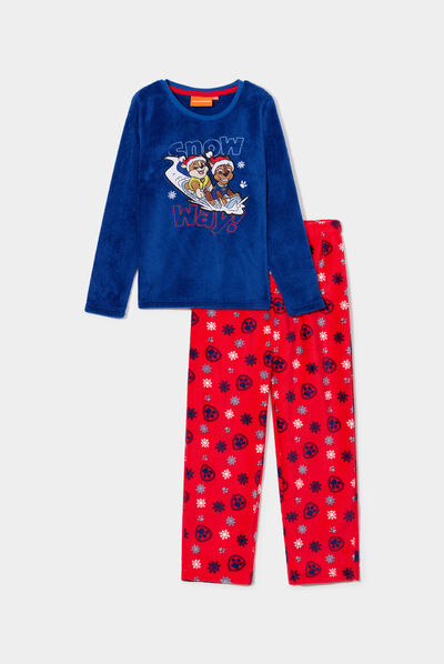 Ensemble pyjama pantalon Pat Patrouille bleu garçon