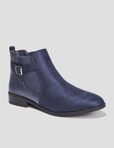 Bottines chelsea avec boucles bleu femme