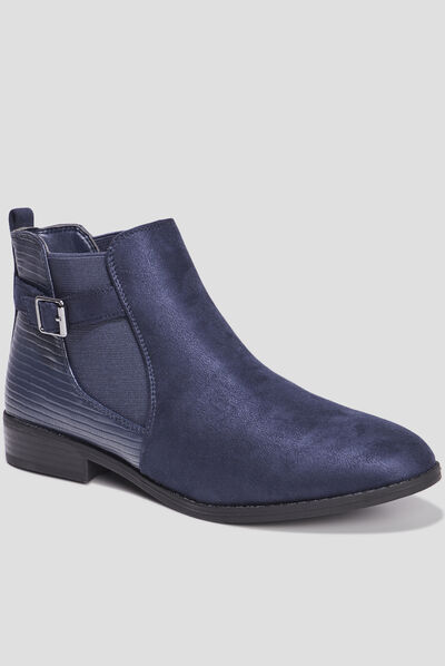 Bottines chelsea avec boucles bleu femme