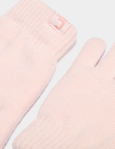 Gants rose clair fille