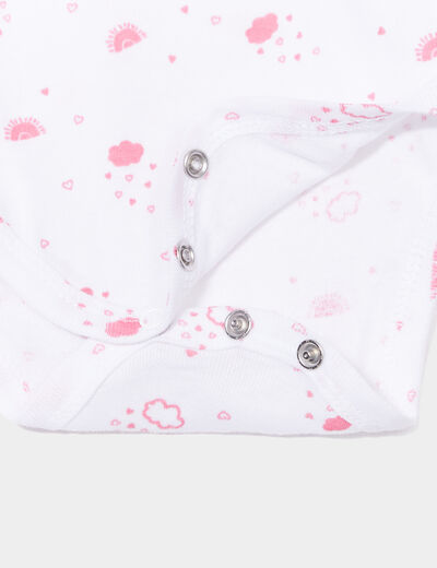 Lot 3 bodies US coton rose fushia bébé fille