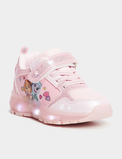 Baskets lumineuses Pat Patrouille rose fille