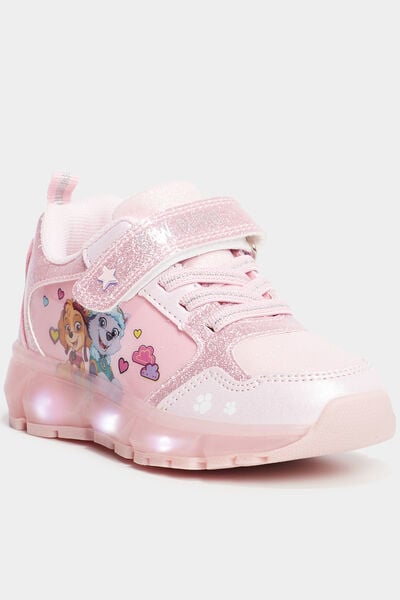 Baskets lumineuses Pat Patrouille rose fille