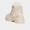 Bottines fourr&eacute;es &agrave; paillettes creme fille