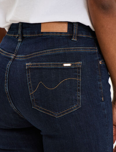 Jeans flare 5 poches denim brut femme
