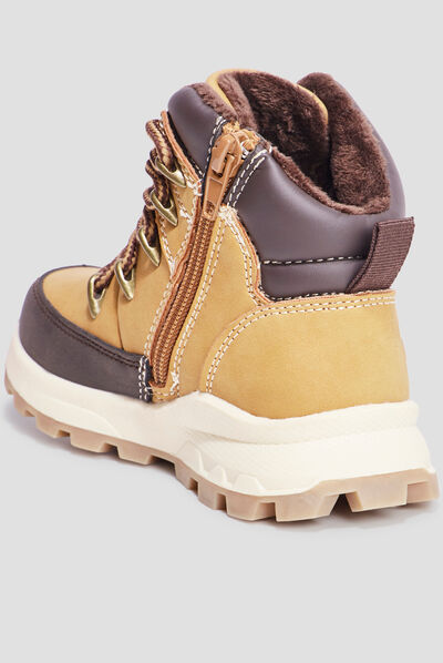 Bottines zippées Trappeur Barato jaune garçon