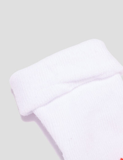Chaussettes coton avec print blanc b&eacute;b&eacute;
