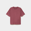 T-shirt col rond coupe relax coton &eacute;pais vieux rose homme