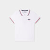 Polo manches courtes coton blanc gar&ccedil;on