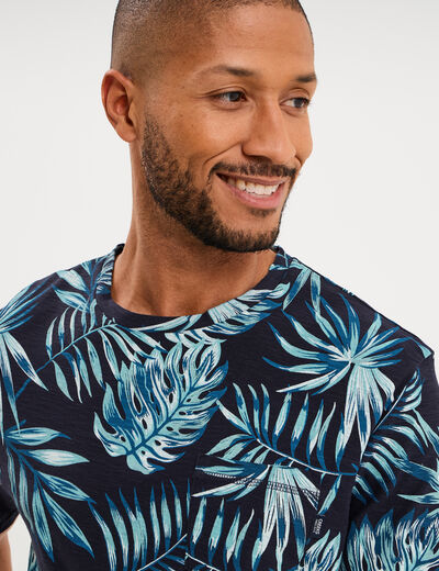T-shirt manches courtes bleu marine homme