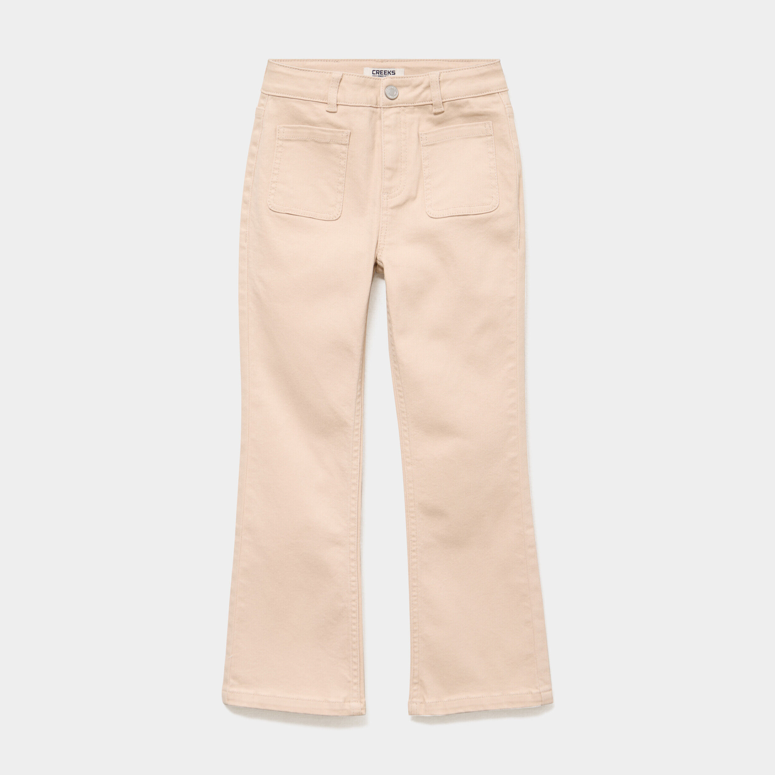 Pantalon bootcut twill 4 poches beige fille CREEKS