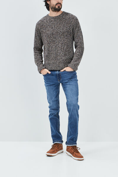 Jeans slim taille standard denim double stone homme