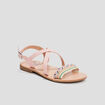 Sandales avec détails tressés rose fille